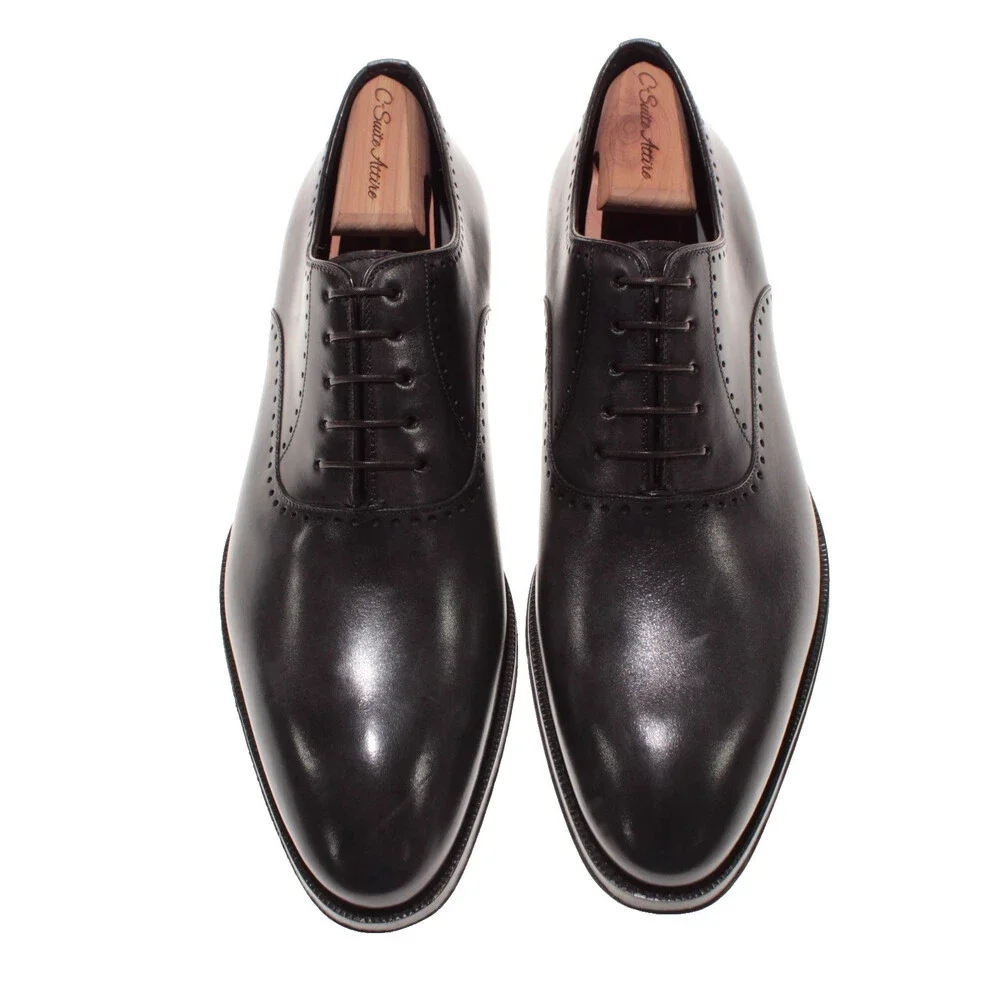 Di Bianco NWD Lace Up Oxford Dress Shoes Size 9 US in Black Leather